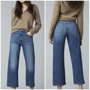 DL1961 Hepburn Wide Leg High Rise Vintage Jeans in Maritime Wash Size 31